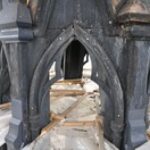 La charpente de la fèche après restauration